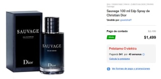 Perfume Sauvage Christian Dior 100ml por $1,499 en Elektra