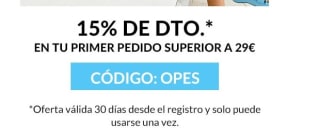 15% descuento en tu primera compra de +29€ desde Shein y portes gratis