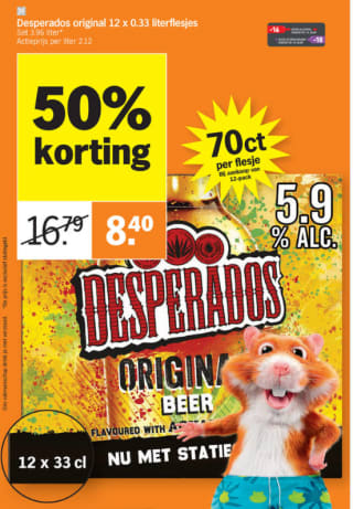 [België] 50% korting op Desperados bij Albert Heijn België