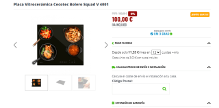 Placa Vitrocerámica Cecotec Bolero Squad V 4001 por 100€