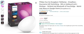 Philips Hue Go V2 voor €54 via Amazon