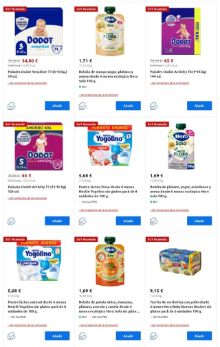 2×1 en más de 1800 productos Carrefour.