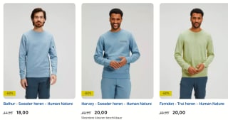 Tot 60% korting op truien en veten in de ANWB webshop