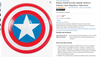 Escudo Capitán América Infantil por 6,99€