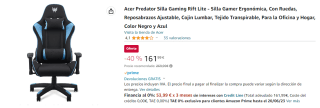 Silla Gaming Rift Lite Acer Predator por 161.99€