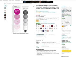 Mascarilla de coloración temporal Pink Revlon Professional por solo 3,65€