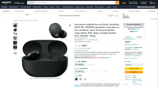 Auriculares SONY WF-1000XM5 por 189,26€