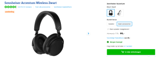 Sennheiser ACCENTUM Wireless - Draadloze over-ear koptelefoon voor €99 bij Coolblue