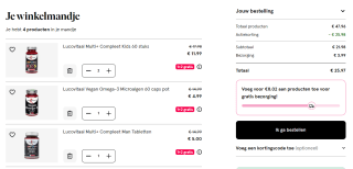 1+2 gratis op veel Lucovitaal supplementen bij Etos