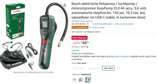 Bosch EasyPump elektrische pomp voor €48,44 bij Amazon