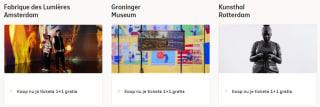 1+1 gratis op tickets bij diverse musea tijdens NN Kunstfestival 9 t/m 13 oktober