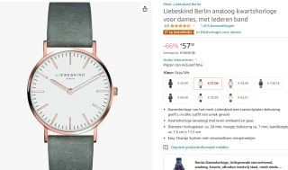 Liebeskind Berlin analoog quartz dameshorloge voor €57 bij Amazon