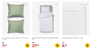 Alle bedtextiel met 30% korting bij HEMA