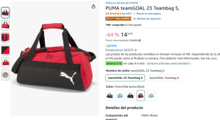 Bolsa deporte Puma teamGOAL 23 por 14,06€