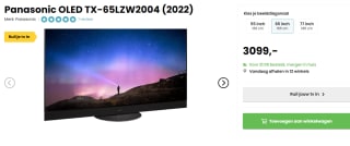 Panasonic OLED TX-65LZW2004 (2022) voor €3009 bij Hello TV