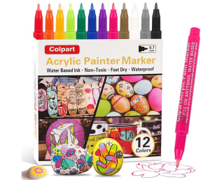Marcadores de Pintura Acrílica 12 colores Punta fina de 0.7 mm a tan solo 3,75€
