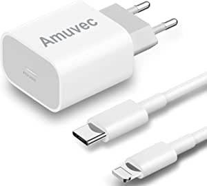 Cargador USB C 20W PD 3.0 Carga Rápida Tipo C Adaptador Lightening 1m por 6,99€