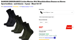 Danish Endurance 3-PACK HIKING LIGHT - Sportsokken voor €22,75 bij bol
