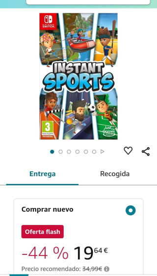 Instant Sports Nintendo Switch por 19,64€.