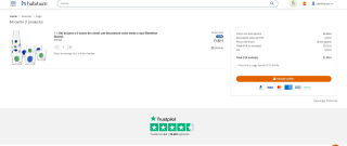 Set de jarra y 6 vasos de cristal con decoración color verde y azul Benetton Diempi por 31,85€