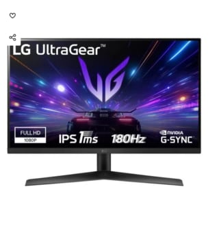 Monitor LG UltraGear 27GS60F-B 27" LED IPS FullHD 180Hz G-Sync Compatible por 149€