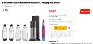 SodaStream Bruiswatertoestel DUO Megapack Zwart voor €109 bij Bol