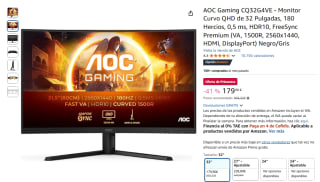 Monitor Gaming AOC CQ32G4VE 31.5" LED Fast VA QHD 180Hz Curva por 179,90€