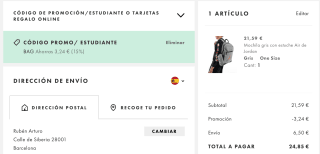 Mochila gris con estuche Air de Jordan por solo 18,35€