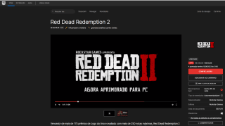 Jogo: Red Dead Redemption 2 para PC na Epic Games - R$ 98,96