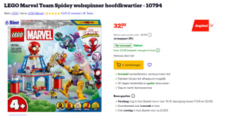 LEGO Marvel Team Spidey webspinner hoofdkwartier voor €32,99 bij Bol