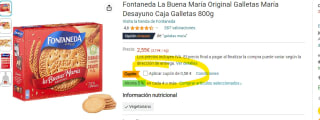Galletas María Desayuno Caja Galletas 800g por 1,97€