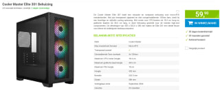 Cooler Master Elite 301 Behuizing voor €59,90 bij Megekko