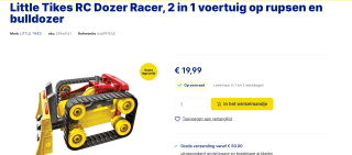 Little Tikes RC Dozer Racer voor €19,99 bij suprabazar