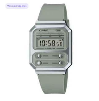Reloj Casio Unisex Digital Cuarzo con correa de Silicona A100WEF-3AEF por solo 18,90€