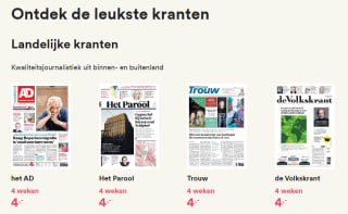 Lees 4 weken de krant voor €4