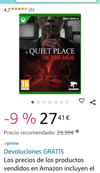A Quiet Place. The Road Ahead Xbox Series X por 27,41€.