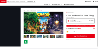 Jogo: Crash Bandicoot™ N. Sane Trilogia - R$ 79