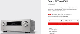Denon AVC-X6800H 11.4-kanaals AV-versterker voor €1.995 bij Stassen