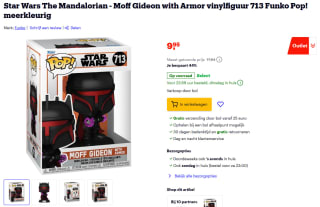 Star Wars The Mandalorian - Moff Gideon with Armor vinylfiguur 713 Funko Pop! voor €9,95 bij Bol. en Amazon