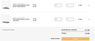 2e artikel 50% korting op zomerse schoenen bij Scapino