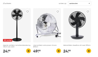 20% korting op alle ventilatoren bij de HEMA