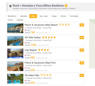 Hotel + entrada Terra Mítica desde 68€