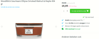 Tot 50% korting op Woodwick kaarsen bij Plein