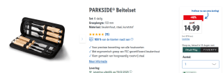 6- Delige Parkside beitelset voor €14,99 in de Lidl webshop