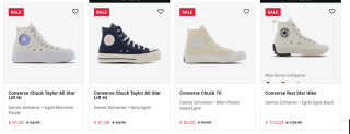 15% op Converse sneakers bij Foot Locker