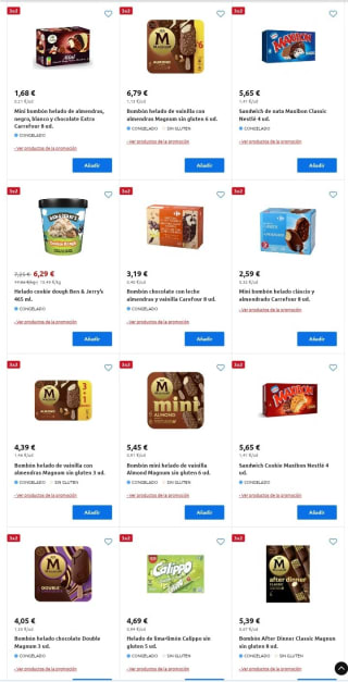 3×2 en estos Helados en Carrefour.