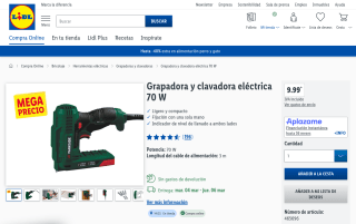 Grapadora y clavadora eléctrica 70W por 9,99€