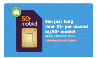 Sim Only van 50+ Mobiel Een jaar lang 1€