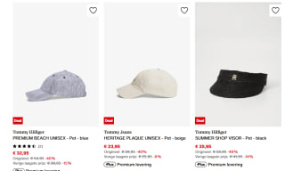 Tot 40% korting op Tommy Hillfiger petten bij Zalando