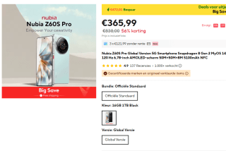 Nubia Z60S Pro 16GB/1TB voor €365,99 bij Aliexpress